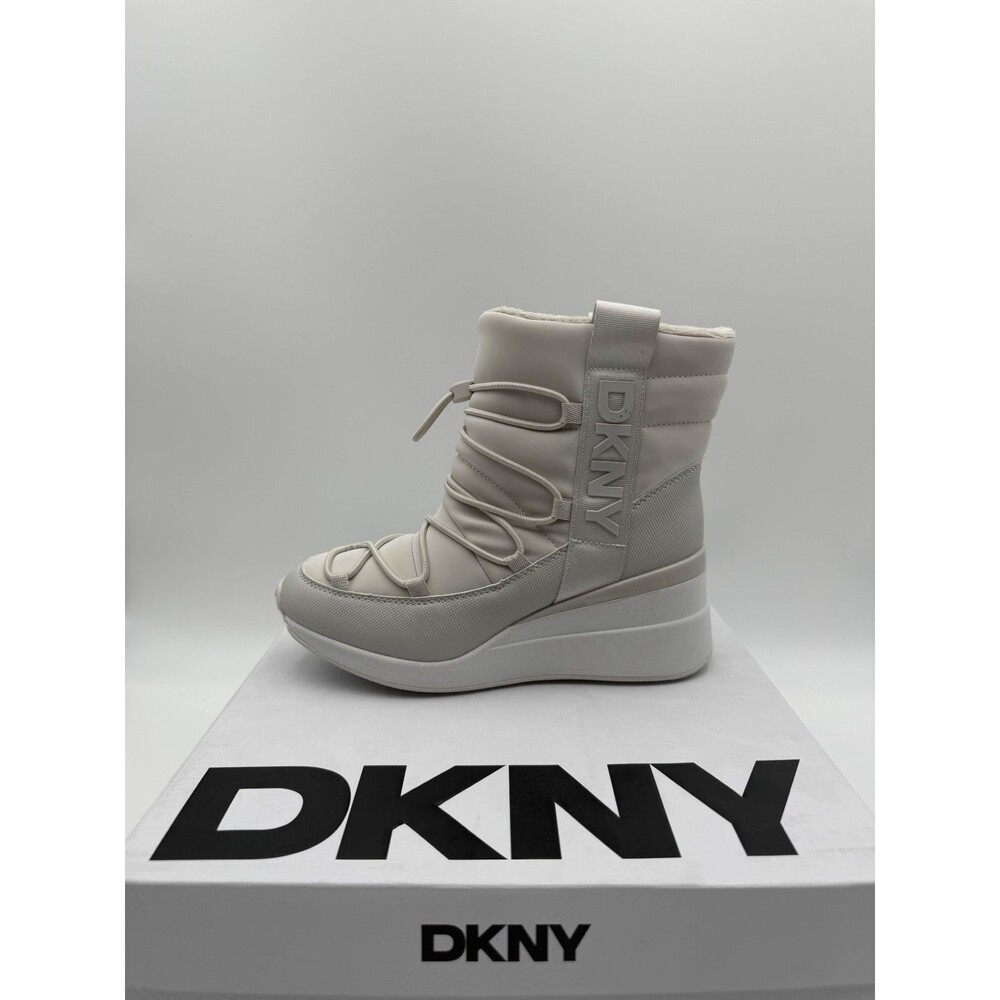 DKNY Perla Wedge Sneaker Soft White Women’s Size 7 K4404326